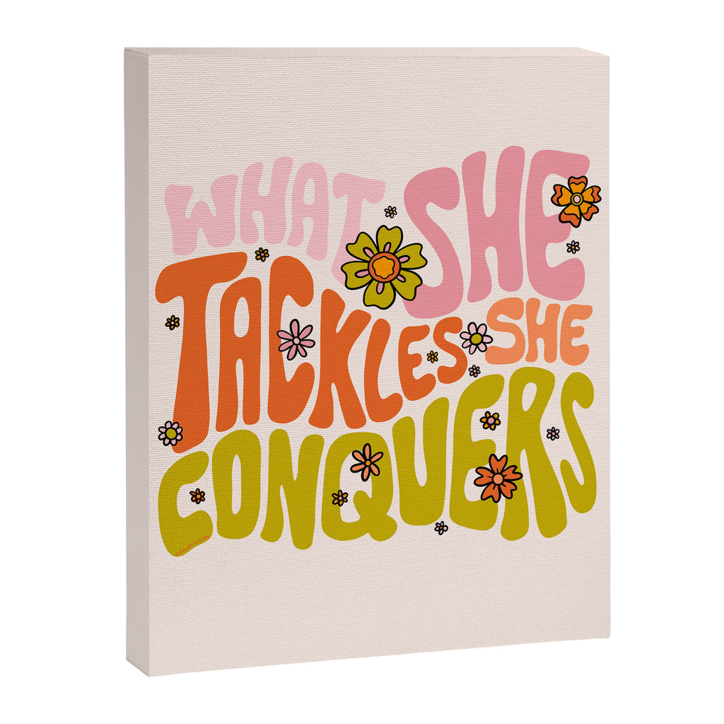 What She Tackles She Conquers Canvas Print Gallery Image 8