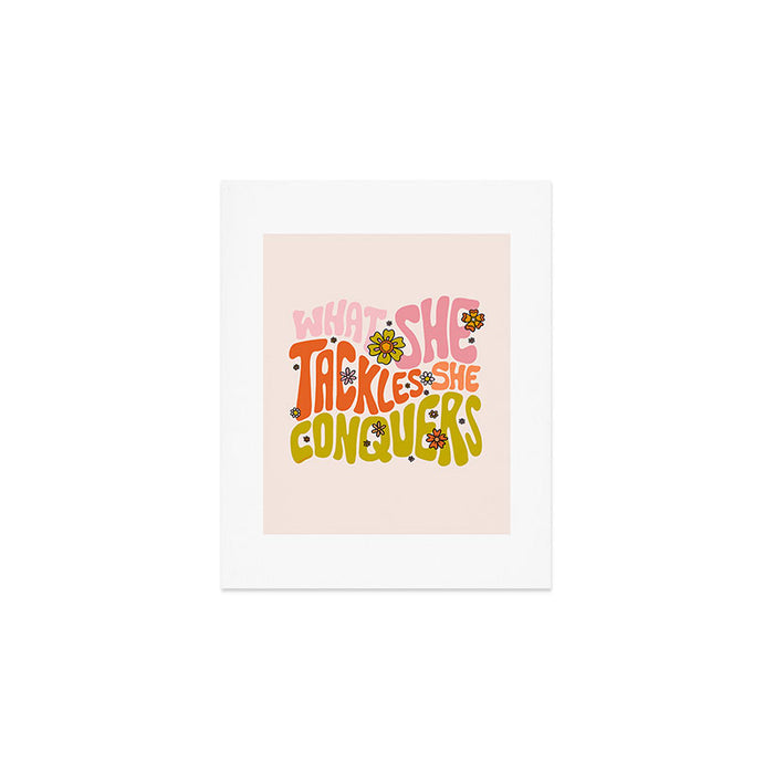 What She Tackles She Conquers Art Print Gallery Image 1