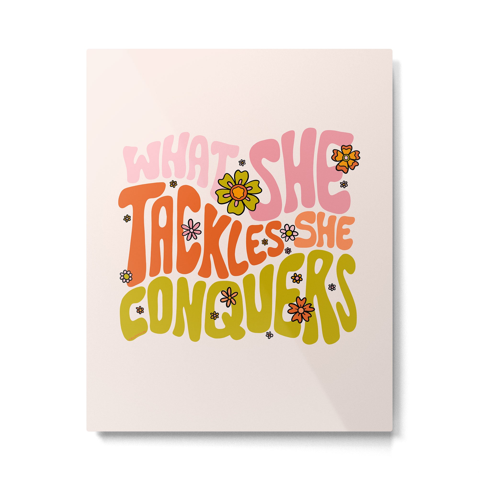 What She Tackles She Conquers Metal Print Gallery Image 6
