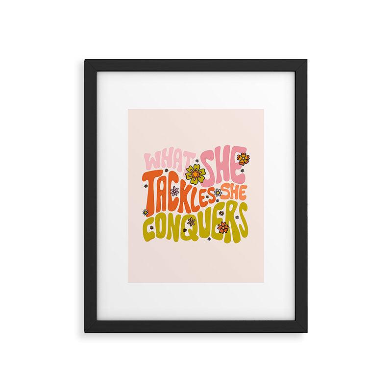 What She Tackles She Conquers Framed Art Print Gallery Image 6