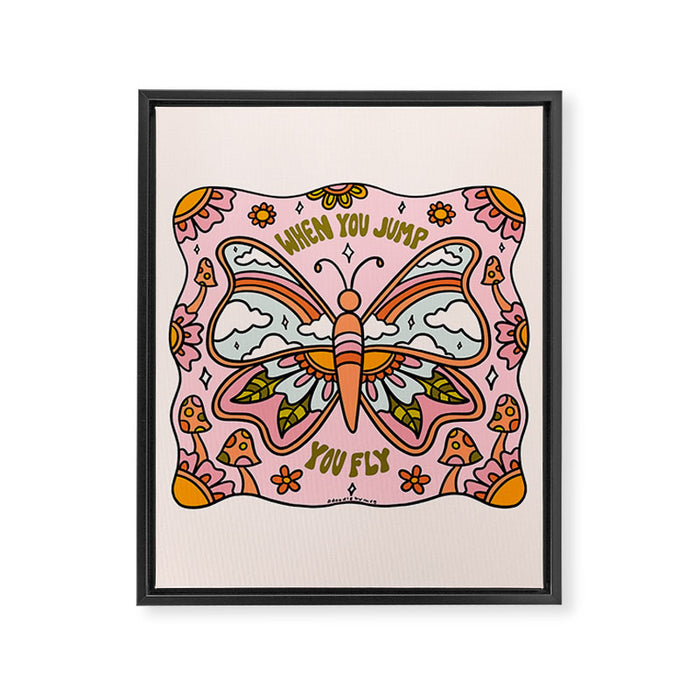 When You Jump You Fly Framed Canvas Print Gallery Image 1