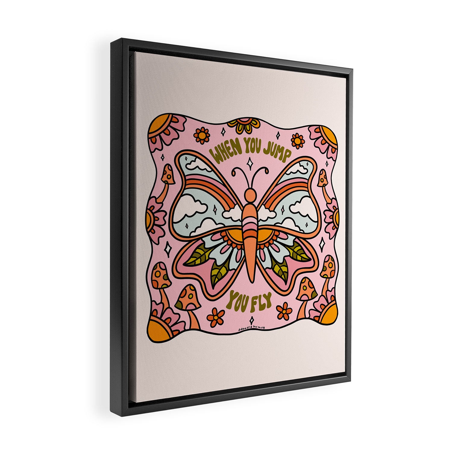 When You Jump You Fly Framed Canvas Print Gallery Image 2