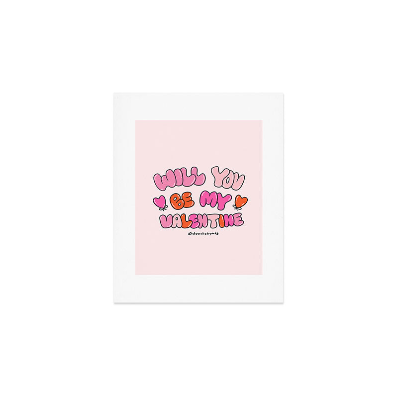 Will You Be My Valentine Art Print Gallery Image 1