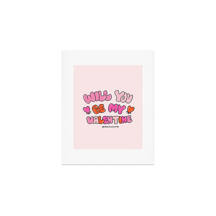 Will You Be My Valentine Art Print Gallery Image 1