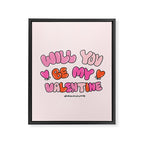 Will You Be My Valentine Framed Canvas Print Gallery Image 8