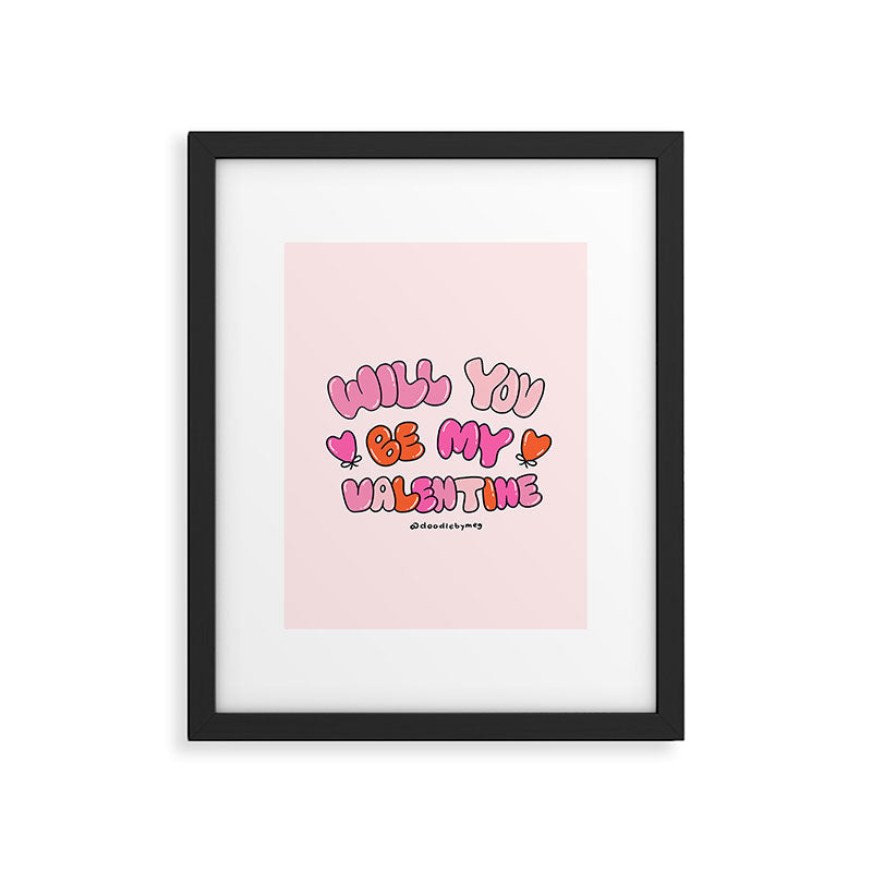 Will You Be My Valentine Framed Art Print Gallery Image 6