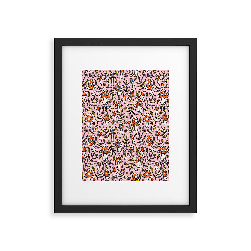 Winter Mushroom Print Framed Art Print Gallery Image 6