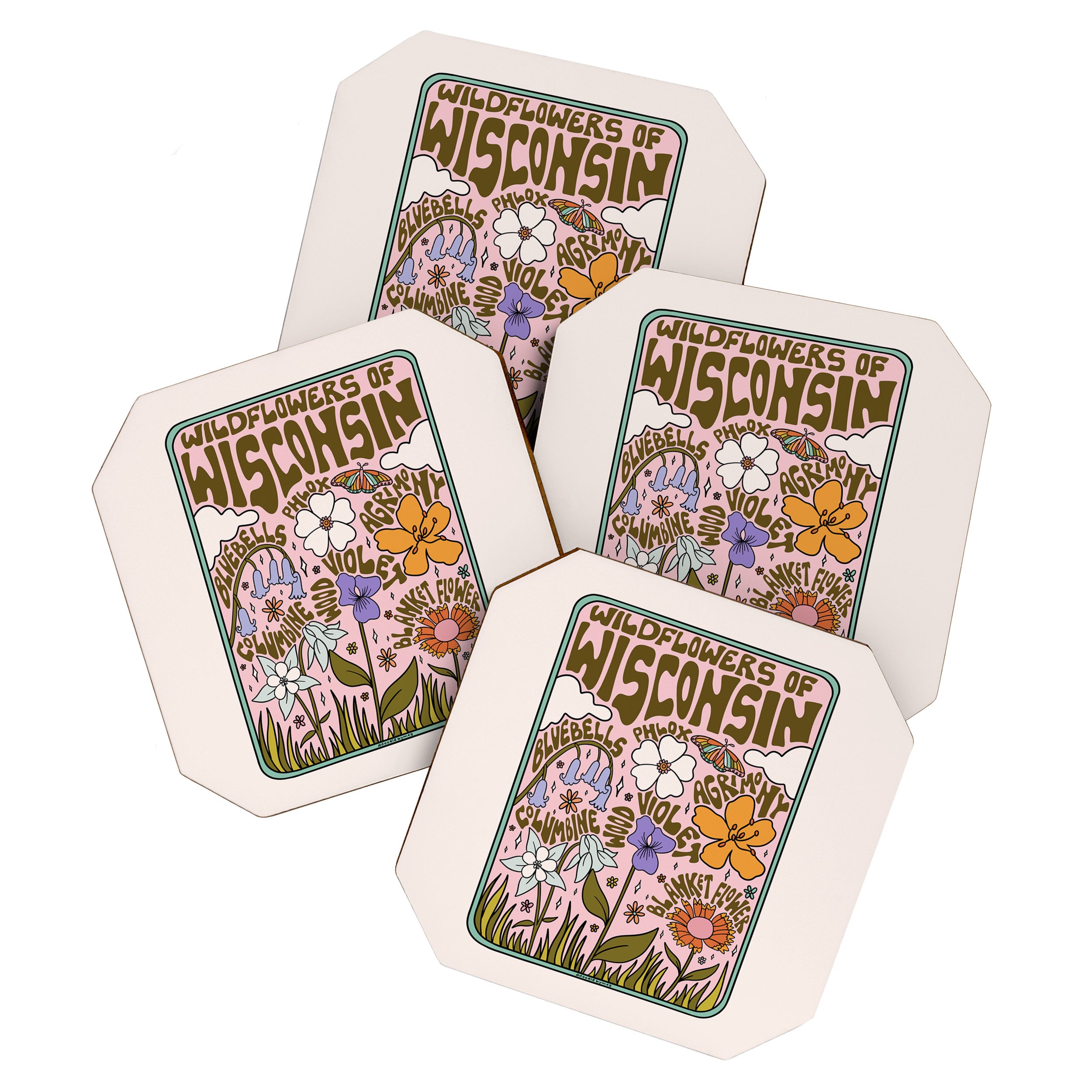 Wisconsin Wildflowers Coaster Gallery Image 1