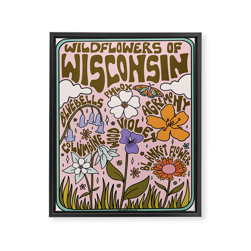 Wisconsin Wildflowers Framed Canvas Print Gallery Image 8