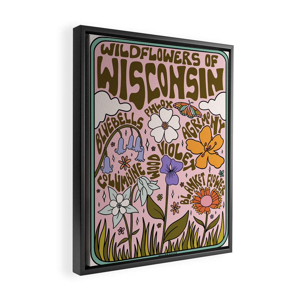 Wisconsin Wildflowers Framed Canvas Print Gallery Image 2