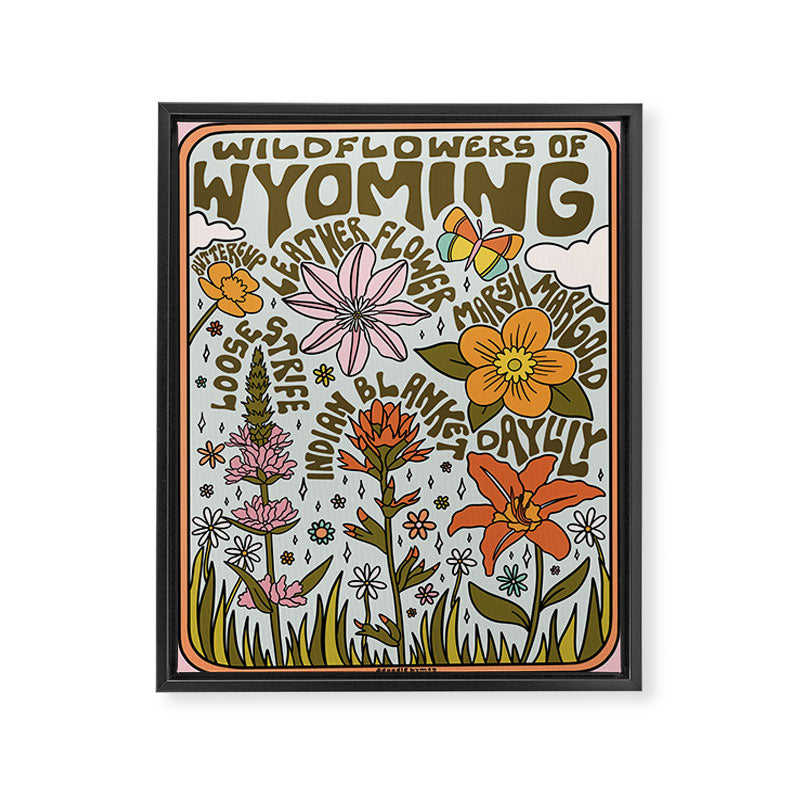 Wyoming Wildflowers Framed Canvas Print Gallery Image 8