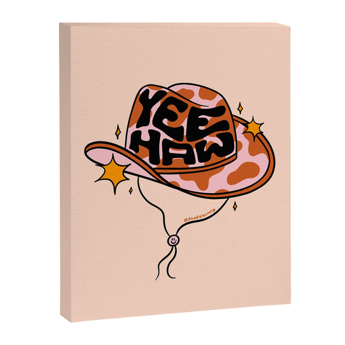Yeehaw Cowboy Hat Canvas Print Gallery Image 1