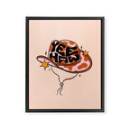 Yeehaw Cowboy Hat Framed Canvas Print Gallery Image 8