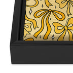 Yellow Bow Print Framed Canvas Print Gallery Image 3