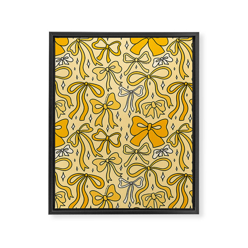 Yellow Bow Print Framed Canvas Print Gallery Image 8