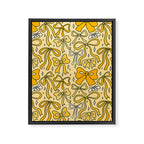 Yellow Bow Print Framed Canvas Print Gallery Image 8