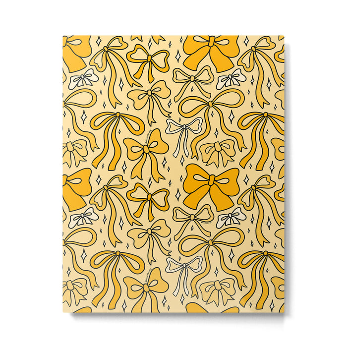 Yellow Bow Print Metal Print Gallery Image 1