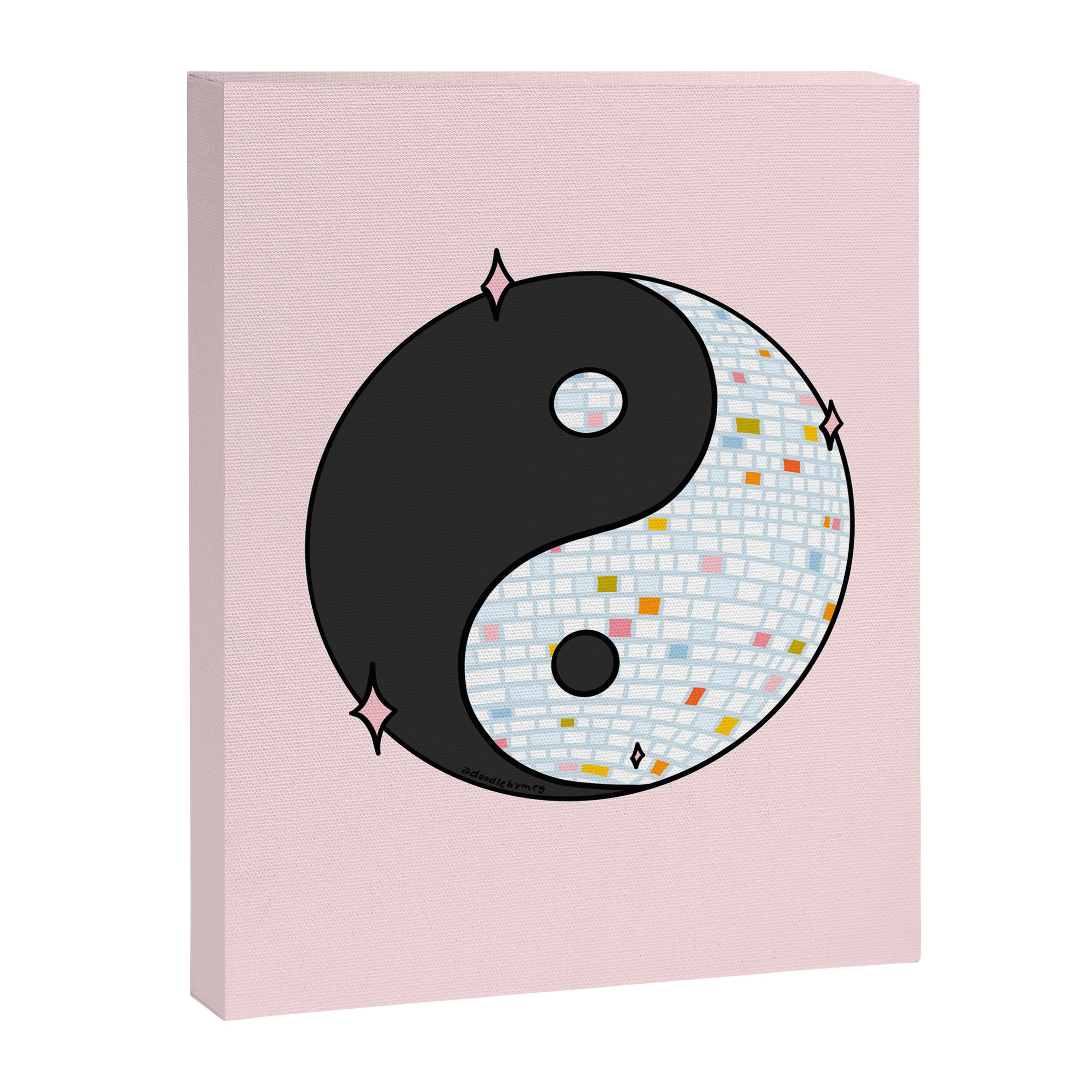 Yin Yang Disco Ball Canvas Print Gallery Image 8