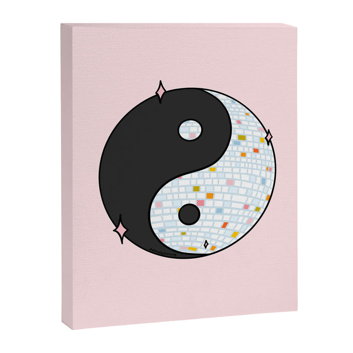 Yin Yang Disco Ball Canvas Print Gallery Image 1