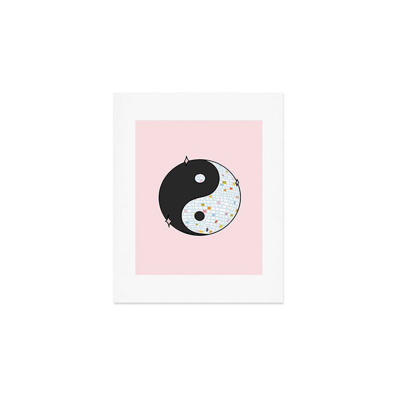 Yin Yang Disco Ball Art Print Gallery Image 1
