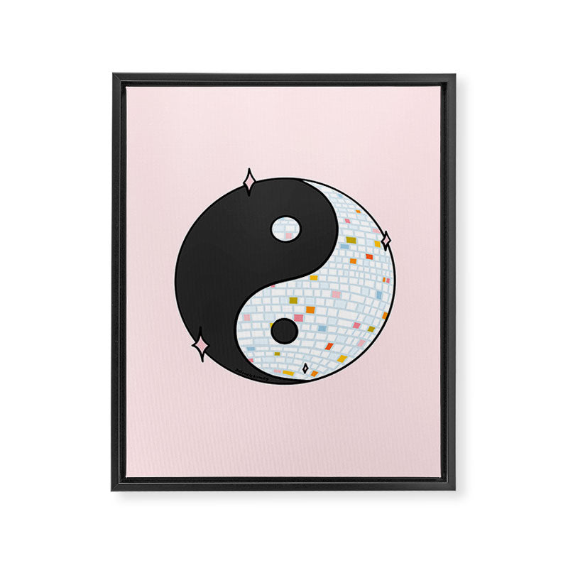Yin Yang Disco Ball Framed Canvas Print Gallery Image 8
