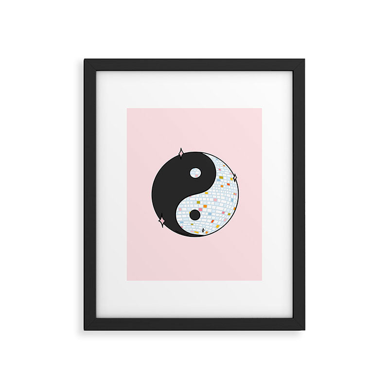 Yin Yang Disco Ball Framed Art Print Gallery Image 6