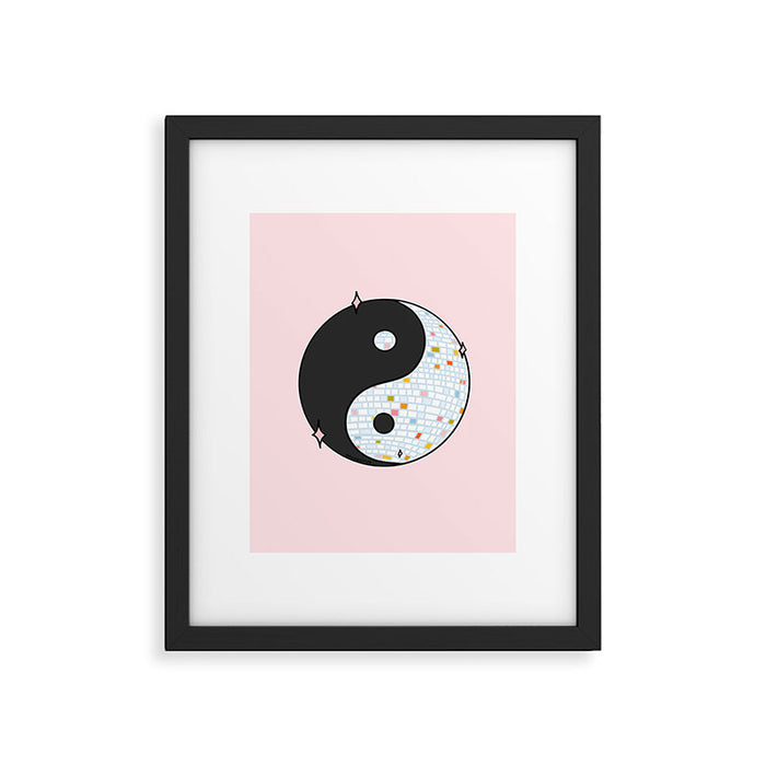 Yin Yang Disco Ball Framed Art Print Gallery Image 1