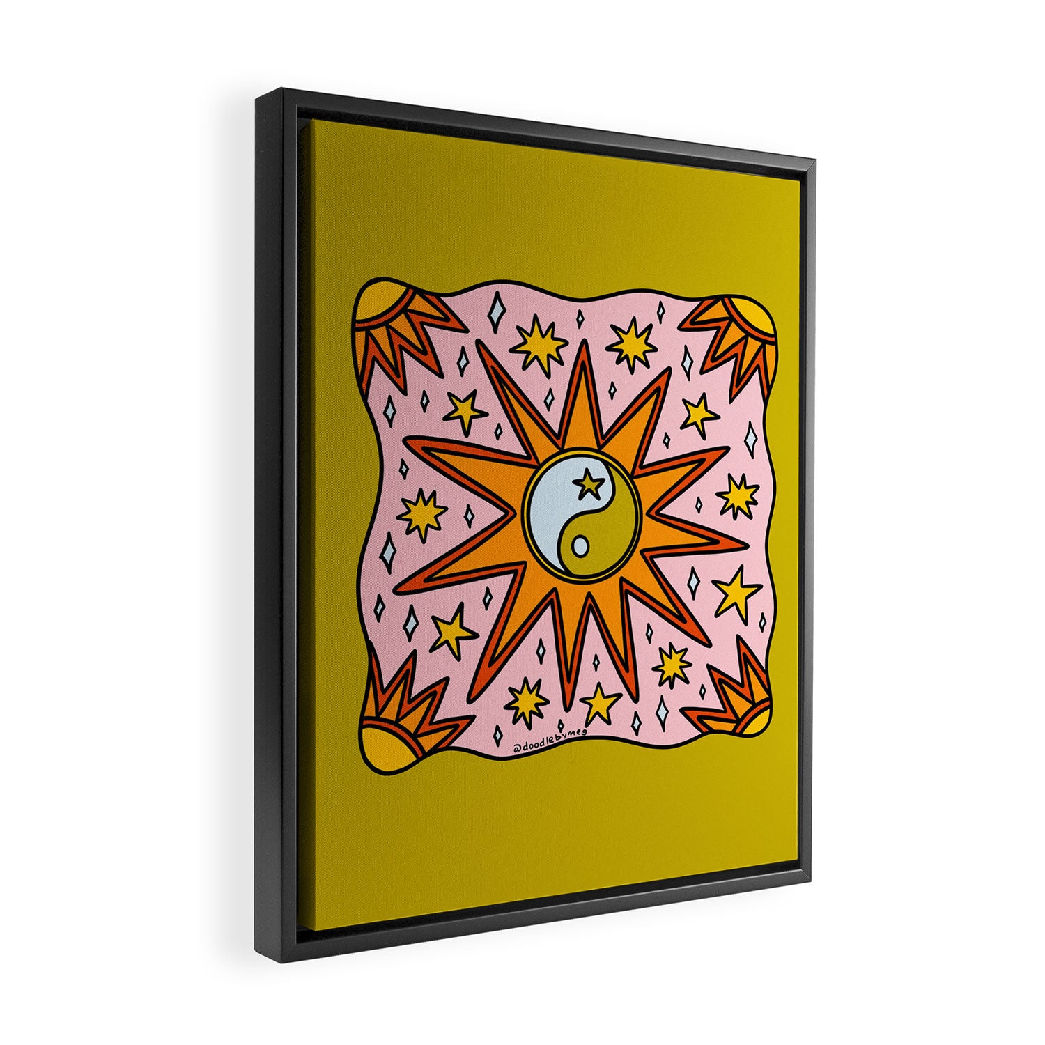 Yin Yang Sun Framed Canvas Print Gallery Image 2