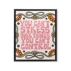 You Can't Stress Over Things You Can't Control Framed Canvas Print Gallery Image 8