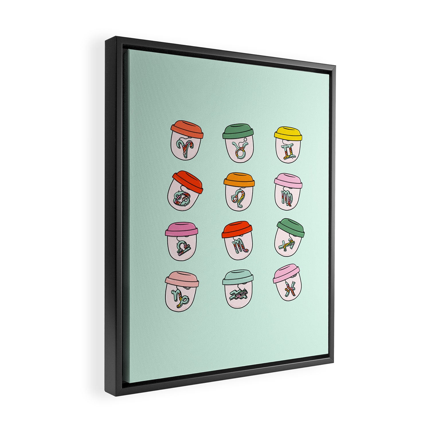 Zodiac Keychains Framed Canvas Print Gallery Image 2