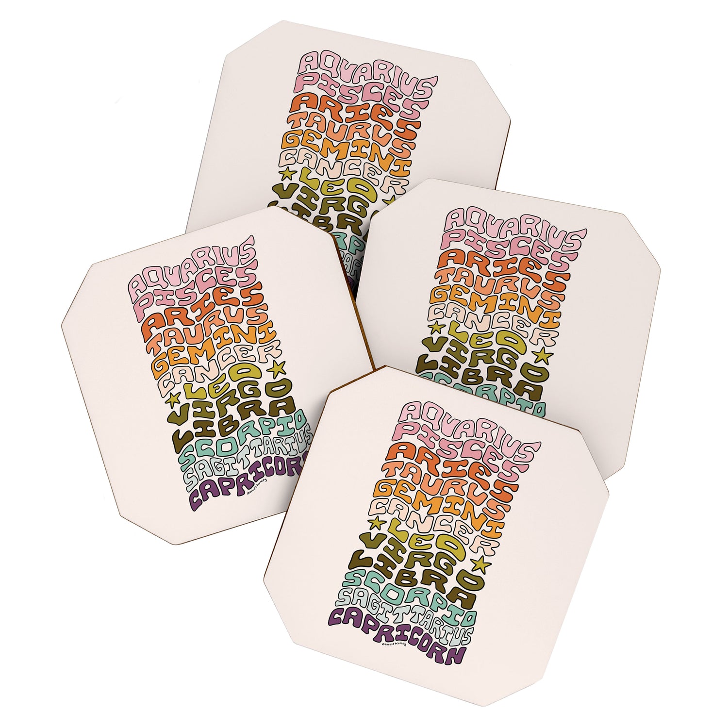 Zodiac Sign List Coaster Gallery Image 1