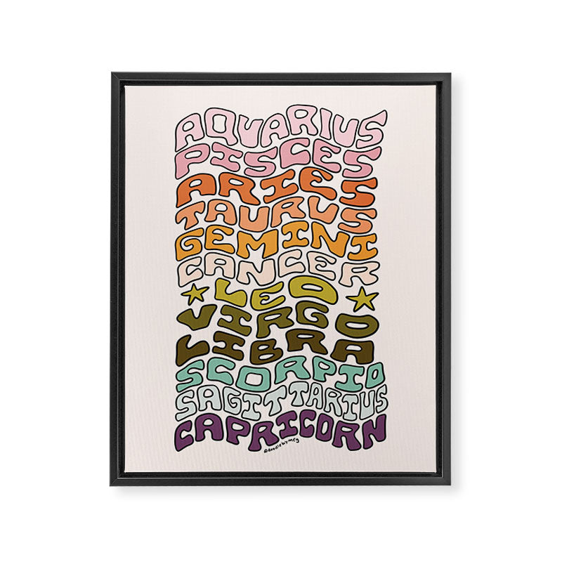Zodiac Sign List Framed Canvas Print Gallery Image 8