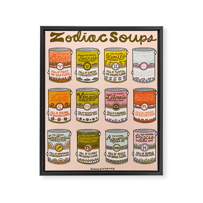 Zodiac Soups Framed Canvas Print Gallery Image 1