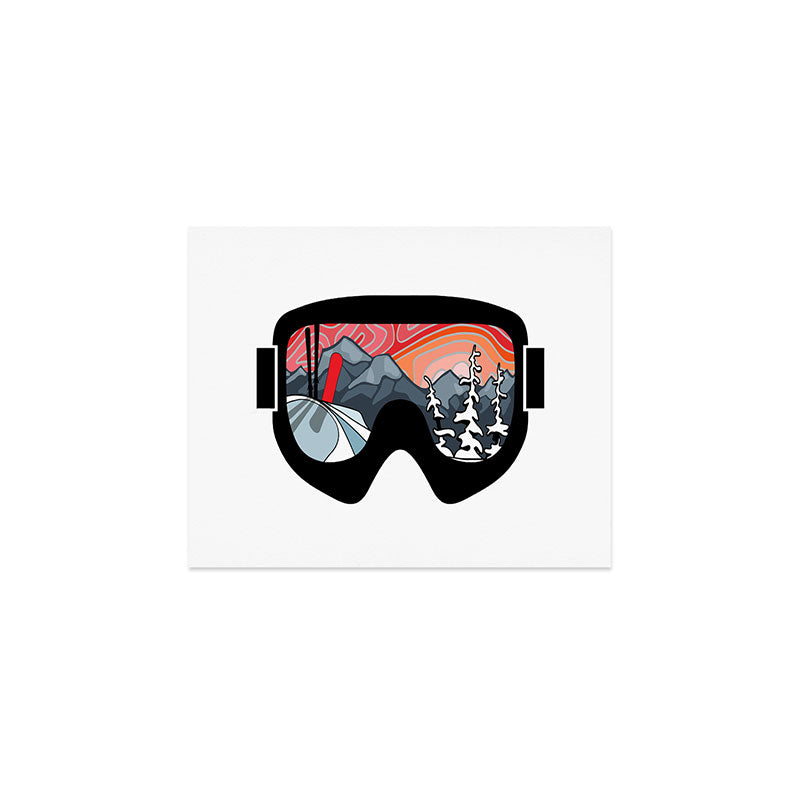 Snow Sport Sunset | Ski and Snowboard Series | DopeyArt Art Print Gallery Image 1