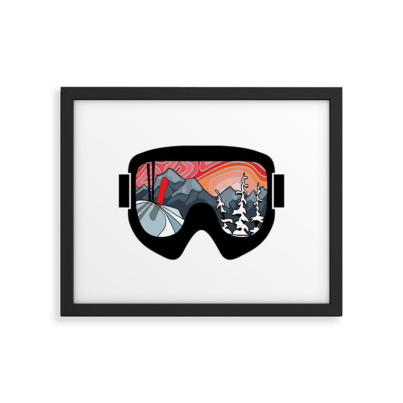 Snow Sport Sunset | Ski and Snowboard Series | DopeyArt Framed Art Print Gallery Image 5