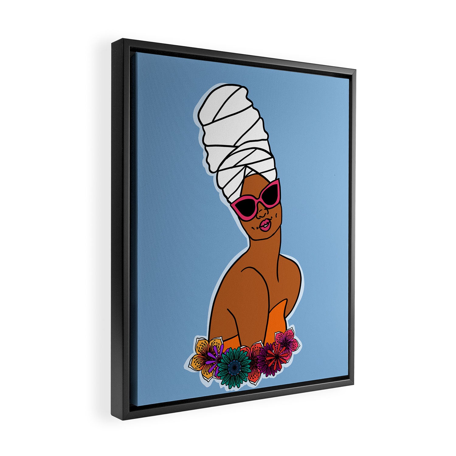 Ayana in Blue Framed Canvas Print Gallery Image 2