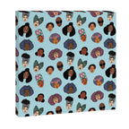 Black Hair Magic - Blue Canvas Print Gallery Image 3