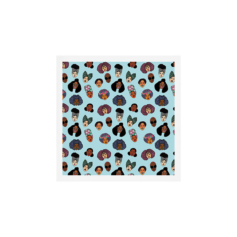 Black Hair Magic - Blue Art Print Gallery Image 1