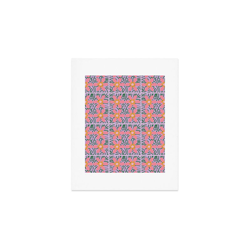 Psychedelic Daisies Art Print Gallery Image 1