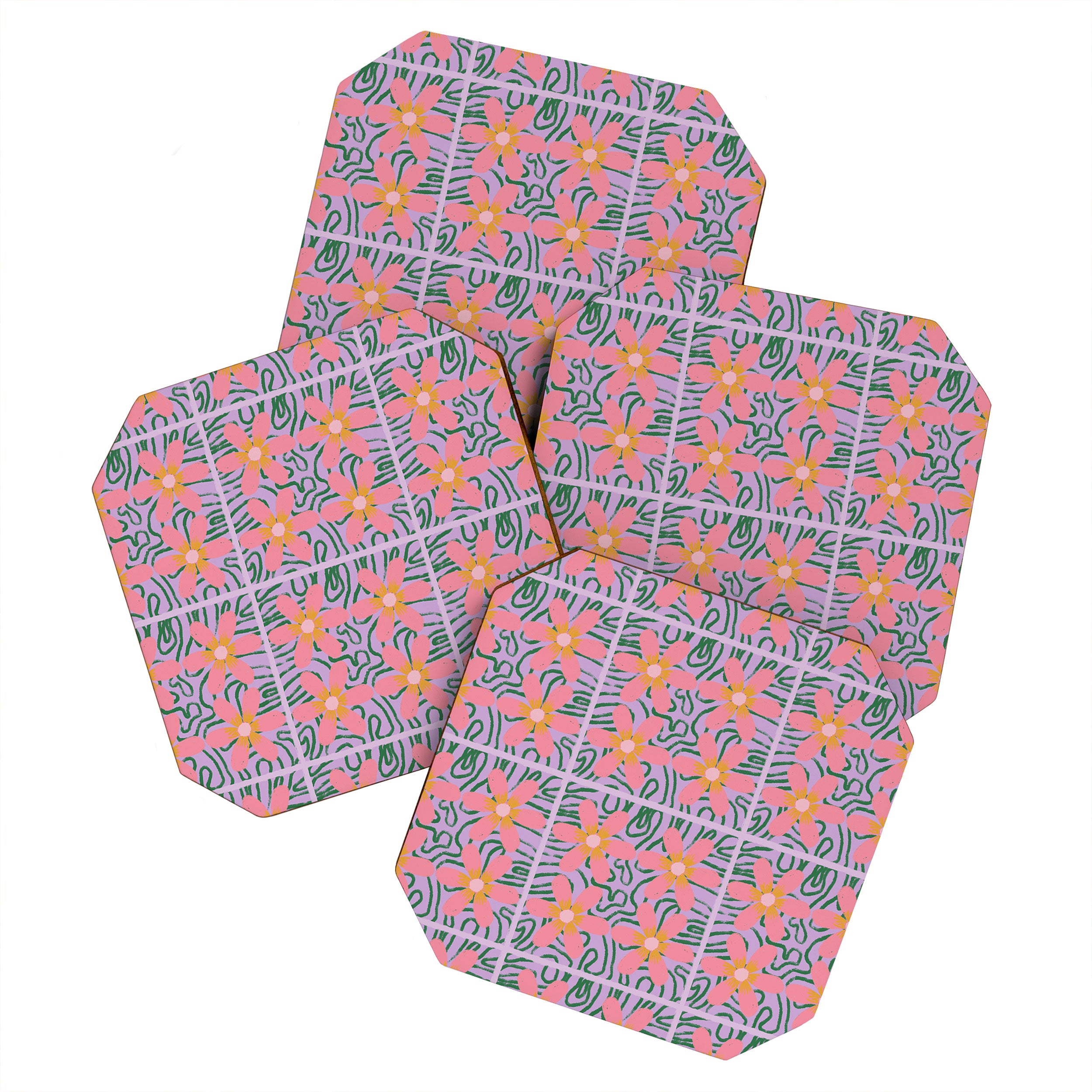 Psychedelic Daisies Coaster Gallery Image 1