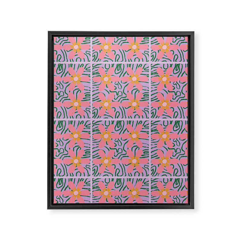 Psychedelic Daisies Framed Canvas Print Gallery Image 6