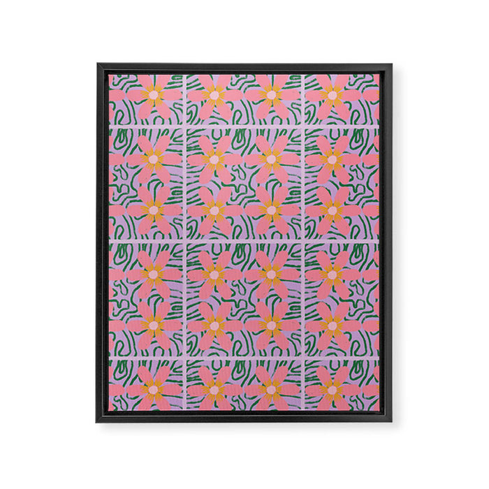 Psychedelic Daisies Framed Canvas Print Gallery Image 1