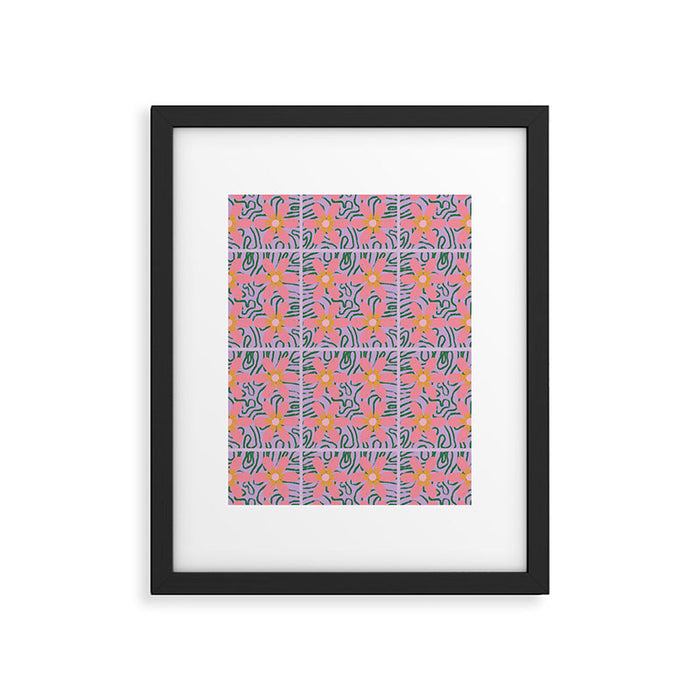 Psychedelic Daisies Framed Art Print Gallery Image 1