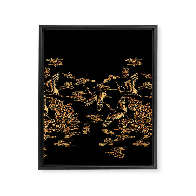 Crane and clouds Framed Canvas Print Gallery Image 8