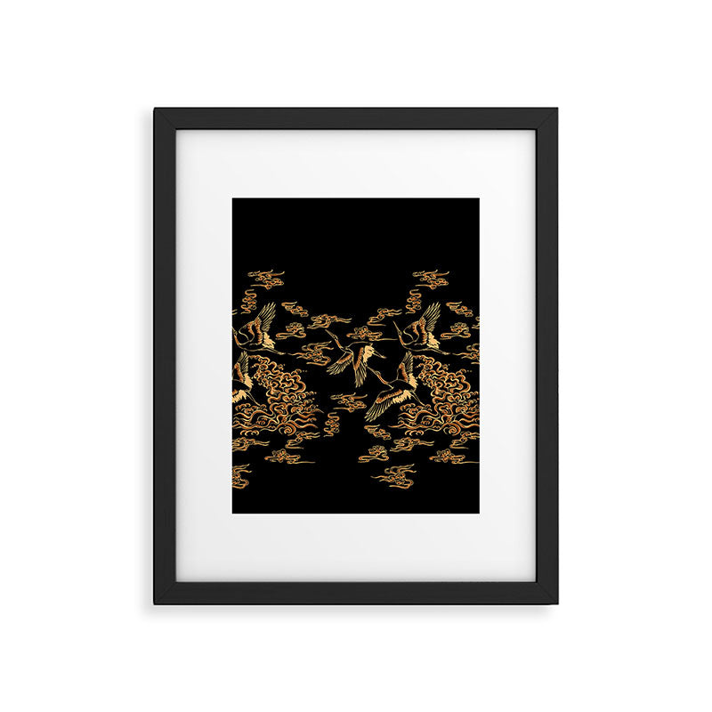 Crane and clouds Framed Art Print Gallery Image 6