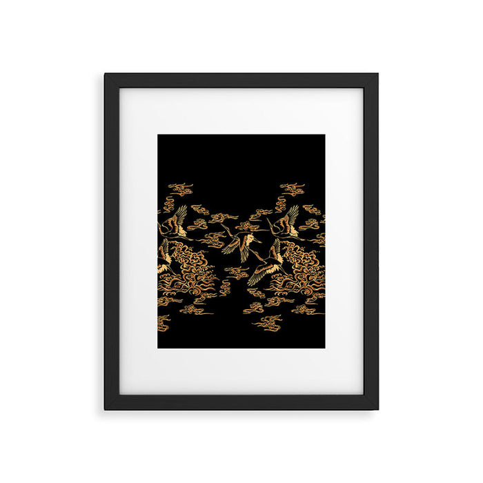 Crane and clouds Framed Art Print Gallery Image 1