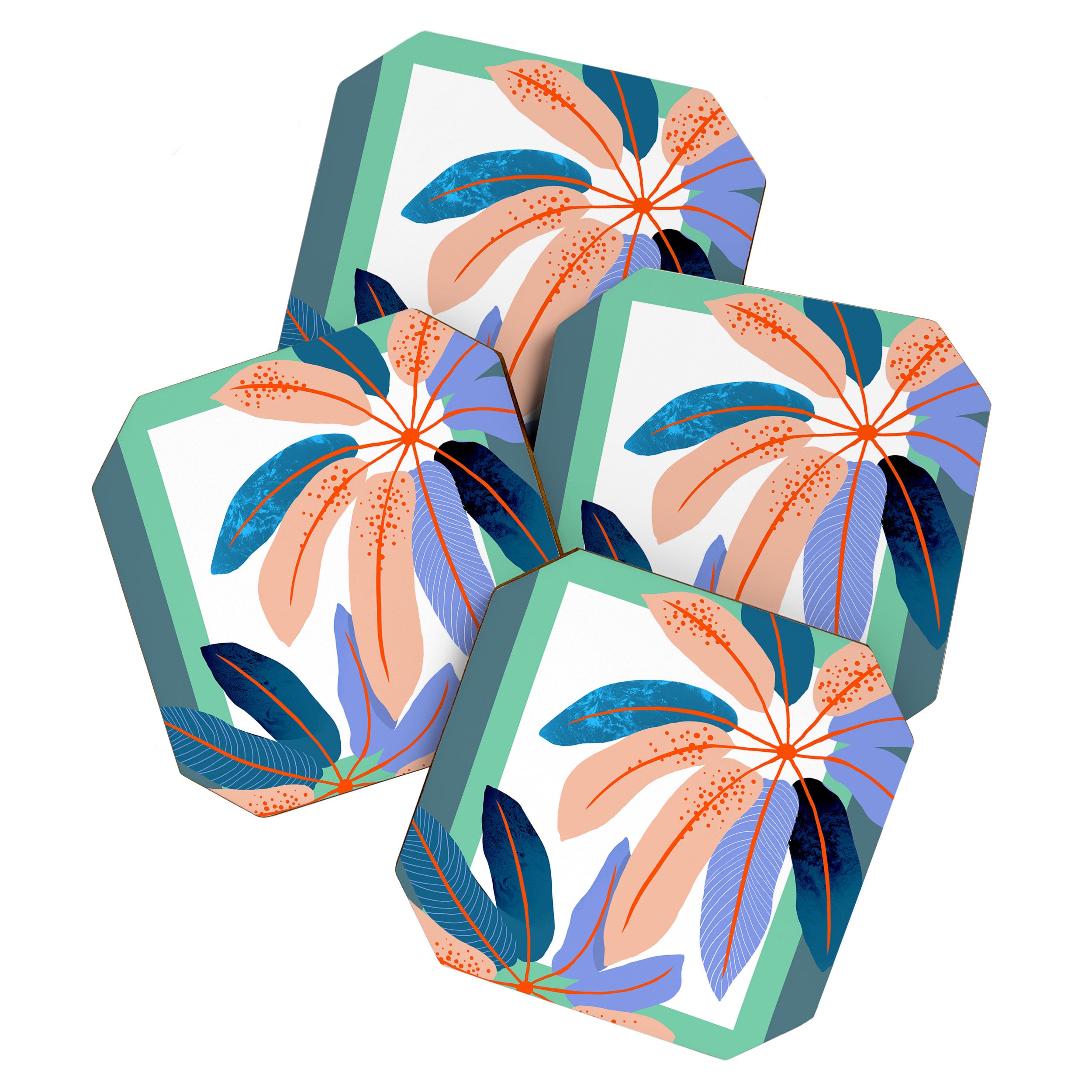 tropical plants Coaster Gallery Image 1