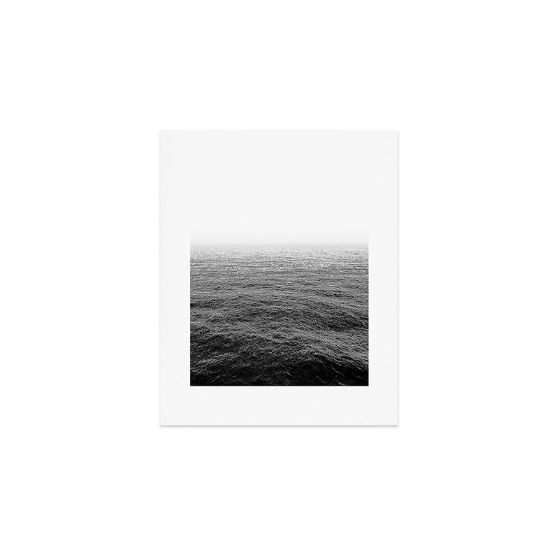 ocean horizon black and white landscape photography Art Print Gallery Image 1
