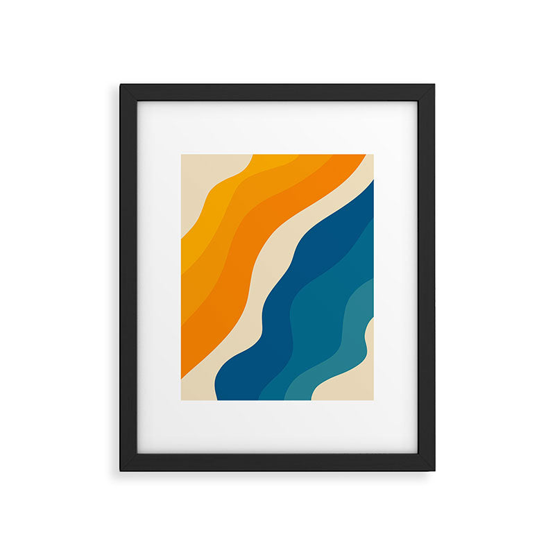 Minimalist abstract waves Framed Art Print Gallery Image 5