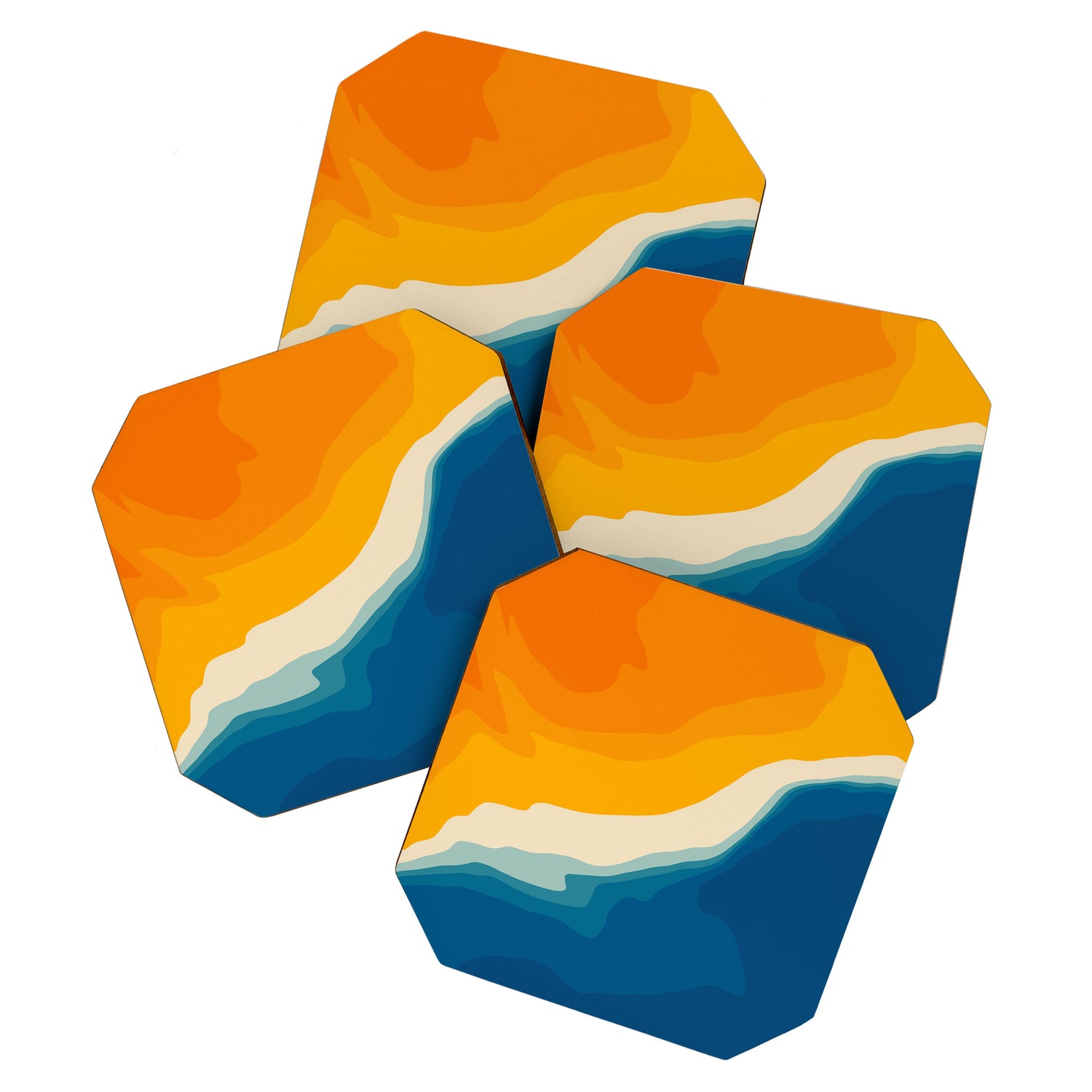 Seascape aerial view Coaster Gallery Image 1